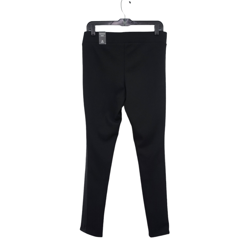 White House Black Market Women's Leather Side Stripe Ponte Legging - M